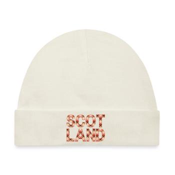 Schottland Tartan Schriftzug Dudelsack Highlands - Baby Premium Organic Mütze - Naturweiß - Vorne