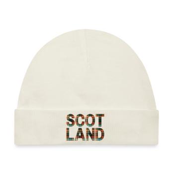 Schottland Tartan Schriftzug Dudelsack Highlands - Baby Premium Organic Mütze - Naturweiß - Vorne