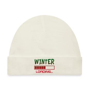 Winter - Baby Premium Organic Mütze - Naturweiß - Vorne