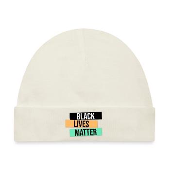 BLM Design Geschenk - Baby Premium Organic Mütze - Naturweiß - Vorne