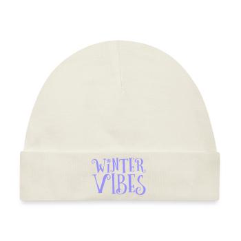 winter vibes - Baby Premium Organic Mütze - Naturweiß - Vorne
