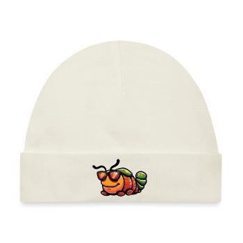 Wurm Comic Cool - Baby Premium Organic Mütze - Naturweiß - Vorne