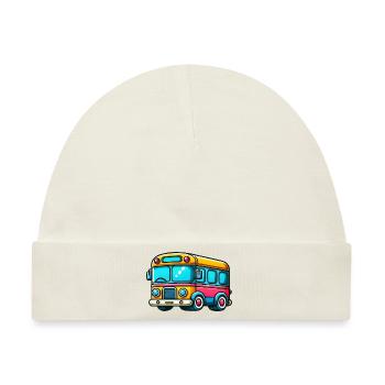 bus comic - Baby Premium Organic Mütze - Naturweiß - Vorne