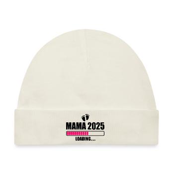 Mama 2025 - Baby Premium Organic Mütze - Naturweiß - Vorne