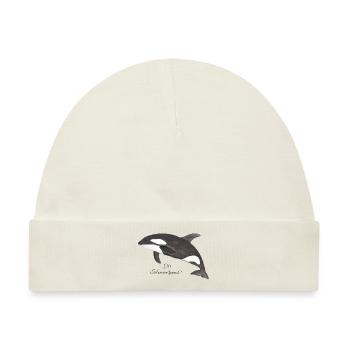 Schwertwal als Aquarell - Baby Premium Organic Mütze - Naturweiß - Vorne