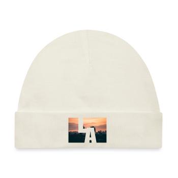 LA Los Angeles Sunset - Baby Premium Organic Mütze - Naturweiß - Vorne