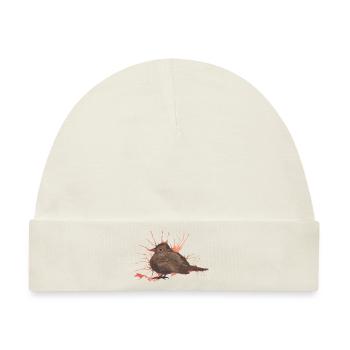 Krafttier der Woche Amsel - Baby Premium Organic Mütze - Naturweiß - Vorne