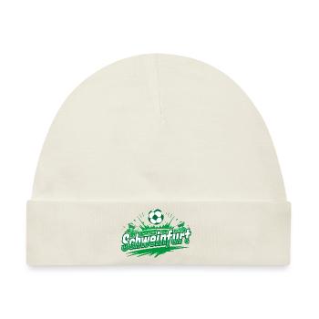 Schweinfurt Fußball Fanartikel - Baby Premium Organic Mütze - Naturweiß - Vorne