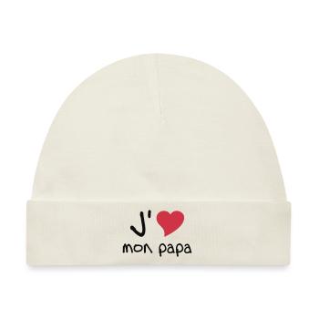 Ich liebe meinen Papa - Baby Premium Organic Mütze - Naturweiß - Vorne