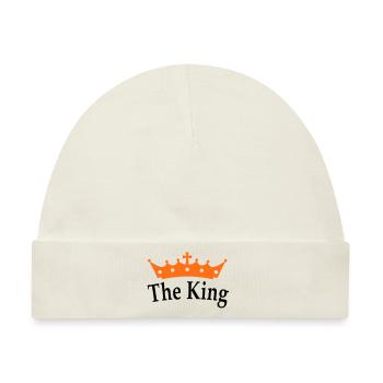 The King - Baby Premium Organic Mütze - Naturweiß - Vorne