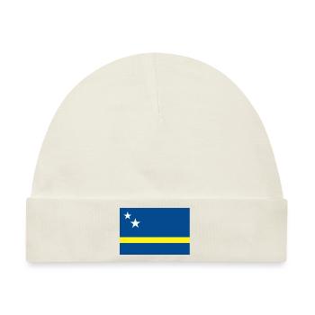 Curacao Flagge - Baby Premium Organic Mütze - Naturweiß - Vorne