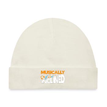 Musiker Musik Rhythmus Notenschlüssel - Baby Premium Organic Mütze - Naturweiß - Vorne