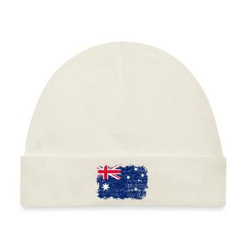 Australien Flagge - Baby Premium Organic Mütze - Naturweiß - Vorne