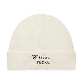 Witten rockt - Textdesign mit Stadtnamen - Baby Premium Organic Mütze - Naturweiß - Vorne
