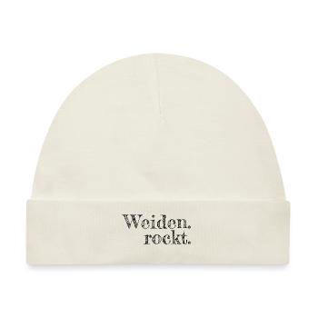 Weiden rockt - Textdesign mit Stadtnamen - Baby Premium Organic Mütze - Naturweiß - Vorne