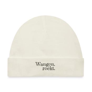 Wangen rockt - Textdesign mit Stadtnamen - Baby Premium Organic Mütze - Naturweiß - Vorne