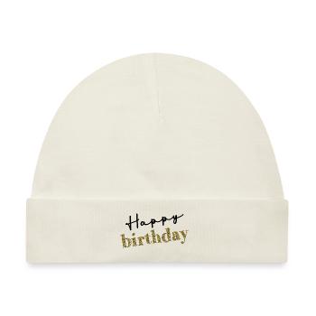 ALLES GUTE ZUM GEBURTSTAG!. ALLES GUTE ZUM GEBURTSTAG!. JAHRESTAG. - Baby Premium Organic Mütze - Naturweiß - Vorne