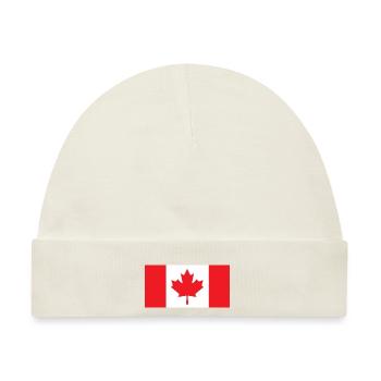 Kanada Flagge - Baby Premium Organic Mütze - Naturweiß - Vorne