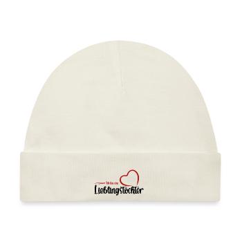 Ich bin eine Lieblingstochter - Kindertagsgeschenk - Baby Premium Organic Mütze - Naturweiß - Vorne