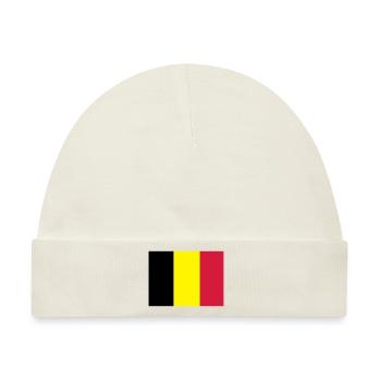 Belgische Flagge - Baby Premium Organic Mütze - Naturweiß - Vorne