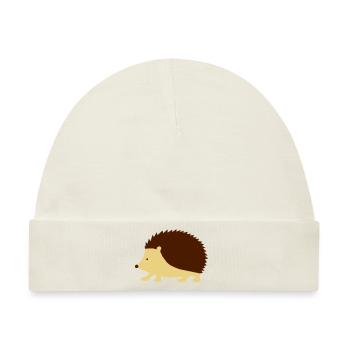 Igel - zackig - Baby Premium Organic Mütze - Naturweiß - Vorne