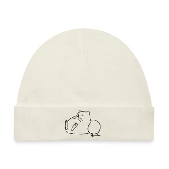 Lazy Cat - Baby Premium Organic Mütze - Naturweiß - Vorne
