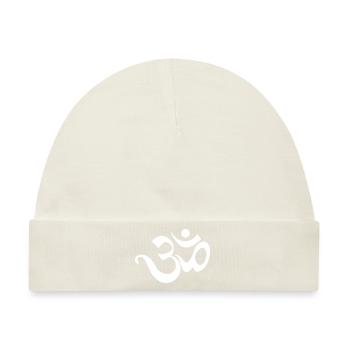 Om Sanskrit Yoga Indien - Baby Premium Organic Mütze - Naturweiß - Vorne