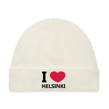 Ich liebe Helsinki - Baby Premium Organic Mütze - Naturweiß - Vorne