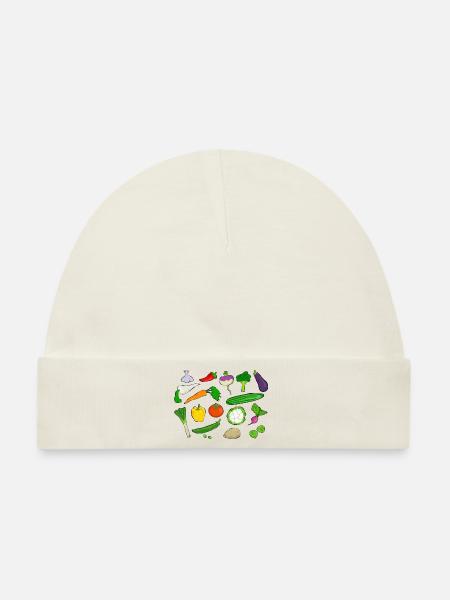 Gemüse - Baby Premium Organic Mütze - Naturweiß