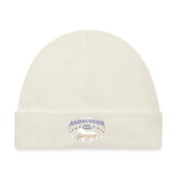 Andalusier Pferd Pferderasse beste Freunde - Baby Premium Organic Mütze - Naturweiß - Vorne