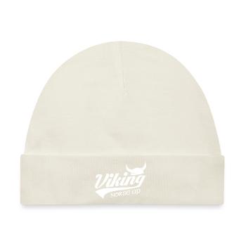 Viking Norse Up Wikinger Nordmann - Baby Premium Organic Mütze - Naturweiß - Vorne