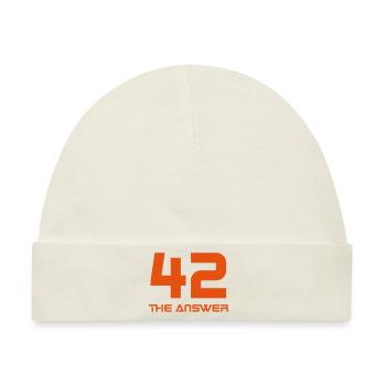 42, the Answer Antwort Galaxis Science Fiction UFO - Baby Premium Organic Mütze - Naturweiß - Vorne