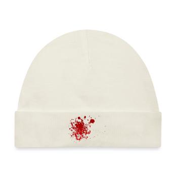 Blut Spritzer Splatter Halloween Blutspritzer - Baby Premium Organic Mütze - Naturweiß - Vorne