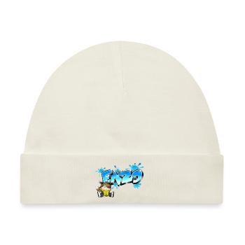 Enzo-Graffiti-Name - Baby Premium Organic Mütze - Naturweiß - Vorne