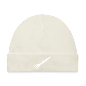 Design-Klassiker Pommesgabel - Baby Premium Organic Mütze - Naturweiß - Vorne