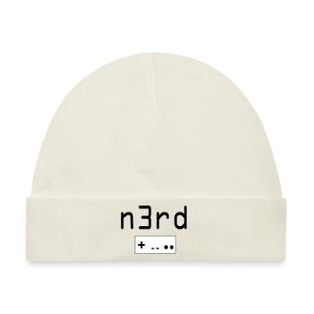 Nerd - Baby Premium Organic Mütze - Naturweiß - Vorne