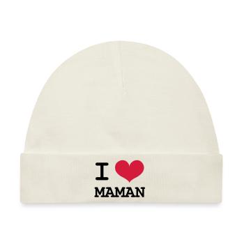 Ich liebe Mama! - Baby Premium Organic Mütze - Naturweiß - Vorne