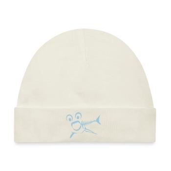 Fisch Fisch Knochenkamm Fischgräte Erfor - Baby Premium Organic Mütze - Naturweiß - Vorne