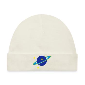 Saturn - Baby Premium Organic Mütze - Naturweiß - Vorne