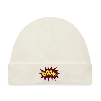 vintage boom geek gamer fun quote gaming comics - Baby Premium Organic Mütze - Naturweiß - Vorne