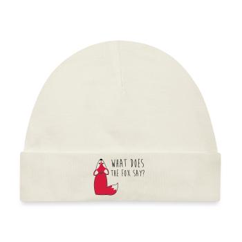 What does the fox say? - Baby Premium Organic Mütze - Naturweiß - Vorne
