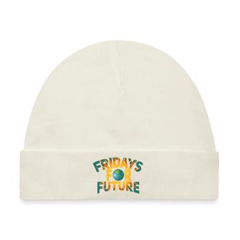 Fridays For Future Text - Baby Premium Organic Mütze - Naturweiß - Vorne
