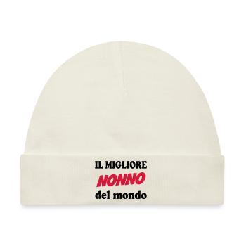 Il migliore nonno del mondo 111 - Baby Premium Organic Mütze - Naturweiß - Vorne
