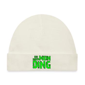 Ich mach mein Ding - grün - Baby Premium Organic Mütze - Naturweiß - Vorne