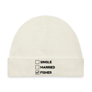 Fischerei Fischer Sport Sportler Spieler - Baby Premium Organic Mütze - Naturweiß - Vorne