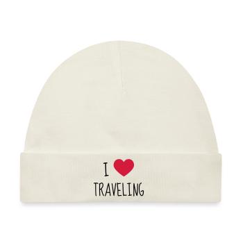 Reisen / Reisende / Urlaub / Tourismus - Baby Premium Organic Mütze - Naturweiß - Vorne