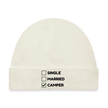 Camping / Camper / Zelt / Wandern - Baby Premium Organic Mütze - Naturweiß - Vorne