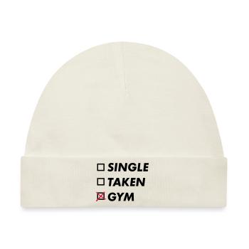 single taken gym - Baby Premium Organic Mütze - Naturweiß - Vorne