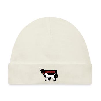 Hund Kuh Hühner No Difference Tiere Vegan Geschenk - Baby Premium Organic Mütze - Naturweiß - Vorne
