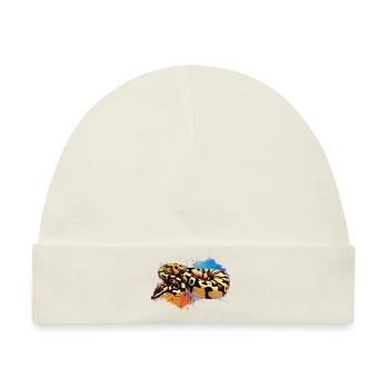 Ball Python Aquarell Reptile Keeper Snake Design - Baby Premium Organic Mütze - Naturweiß - Vorne